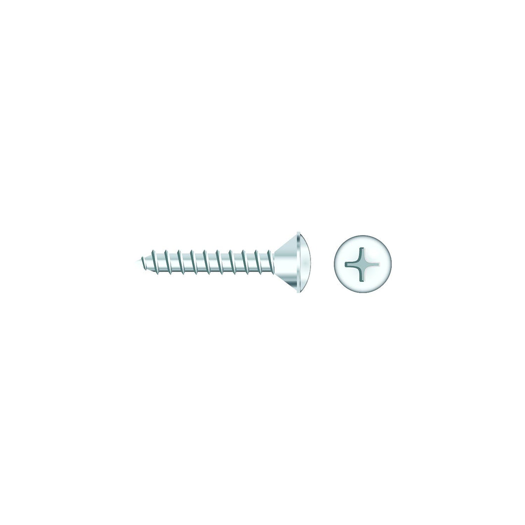 Seachoice 01796 Chrome Plated SS Phillips Tapping Screw - Oval Head, #10 x 1-1/2