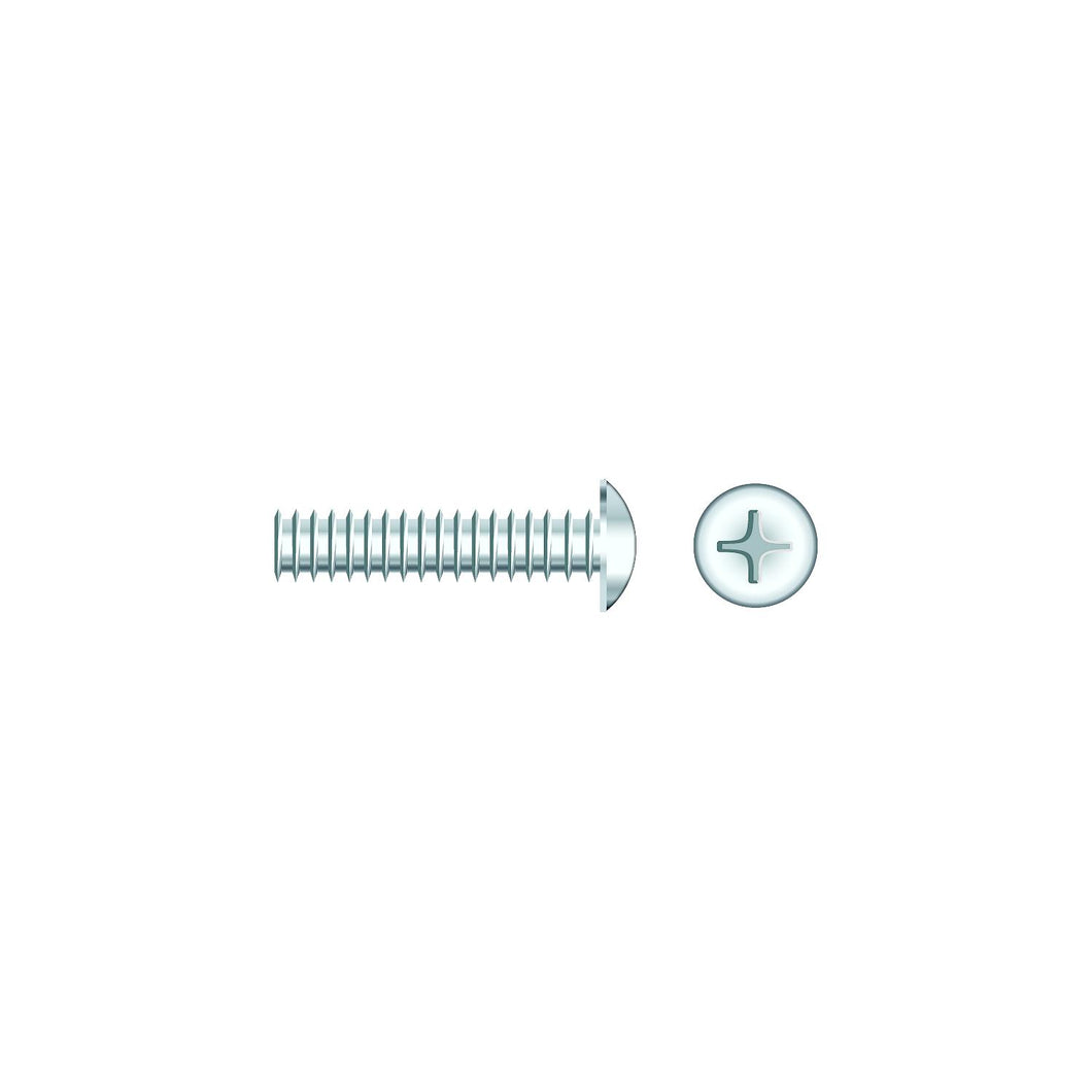 Seachoice 01816 Chrome Plated SS Phillips Machine Screws - Truss Head, 1/4-20 x 2