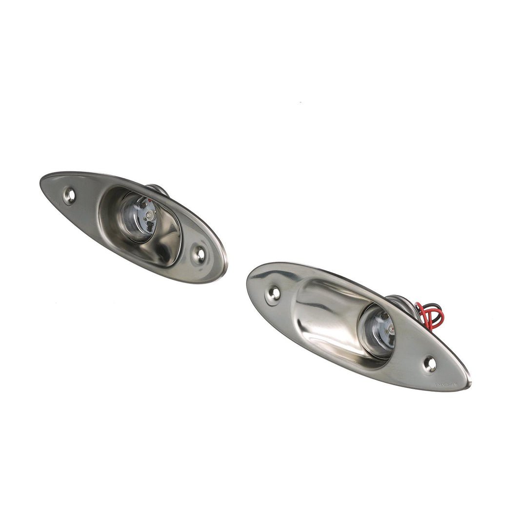 Seachoice 02151 Stainless Steel LED Side Light, Boat Navigation, 1 Red Light, 1 Green Light Default Title -Modern Boat Sales & Service
