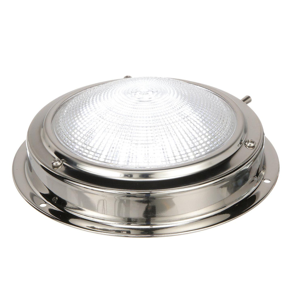 Seachoice LED Surface-Mount Dome Light, Bright White, Stainless Steel Flange, 5 in. Diameter Default Title -Modern Boat Sales & Service