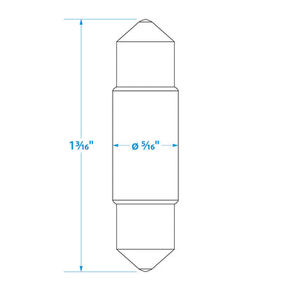 Seachoice Replacement Incandescent Bulbs With Festoon Base, 12V, 3 Watt, Pack of 2 -Modern Boat Sales & Service