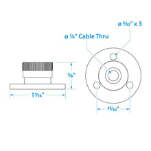 Seachoice Cable Outlet, 1/4 In., Weatherproof, Chrome-Plated Brass Default Title -Modern Boat Sales & Service