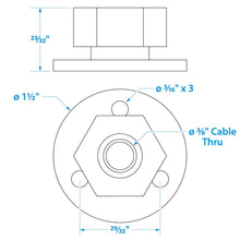 Seachoice Cable Outlet, 3/8 In., Weatherproof, Chrome-Plated Brass -Modern Boat Sales & Service