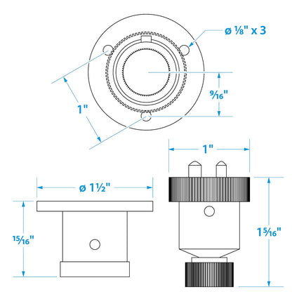 Seachoice Waterproof Boat Deck Connector, 2 Prong Plug, 3 Amps at 12V Default Title -Modern Boat Sales & Service