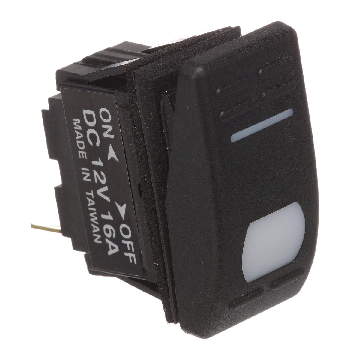 Seachoice Illuminated Rocker Switch, SPST, 3 Terminal, On/Off, Black -Modern Boat Sales & Service