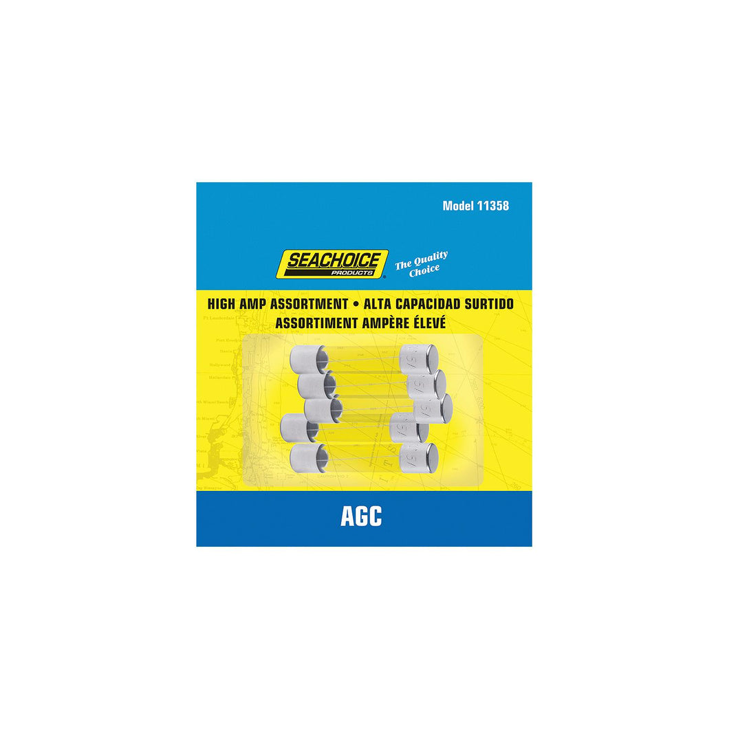 Seachoice High Amp AGC Glass Fuse Assortment, 5ea -Modern Boat Sales & Service