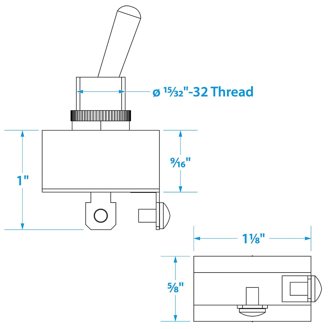 Seachoice 2-Position Heavy Duty Toggle Switch, Off/Momentary On -Modern Boat Sales & Service