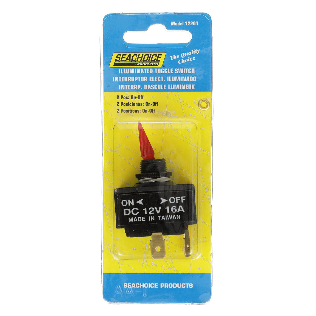 Seachoice 2-Position Illuminated Toggle Switch, On/Off -Modern Boat Sales & Service