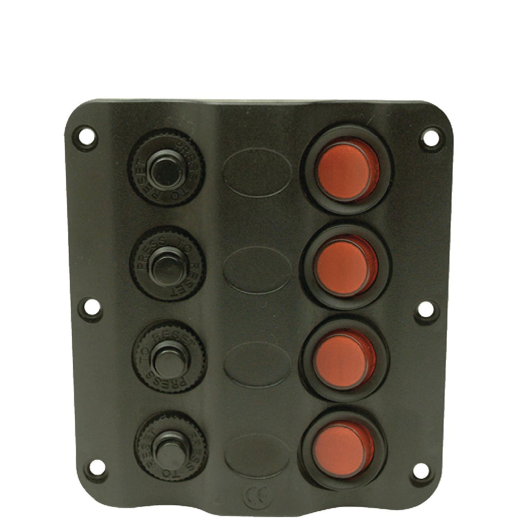 Seachoice 12321 LED 12V 4-Switch Distribution Panel, Pre-Wired, Boat Panel Mount -Modern Boat Sales & Service