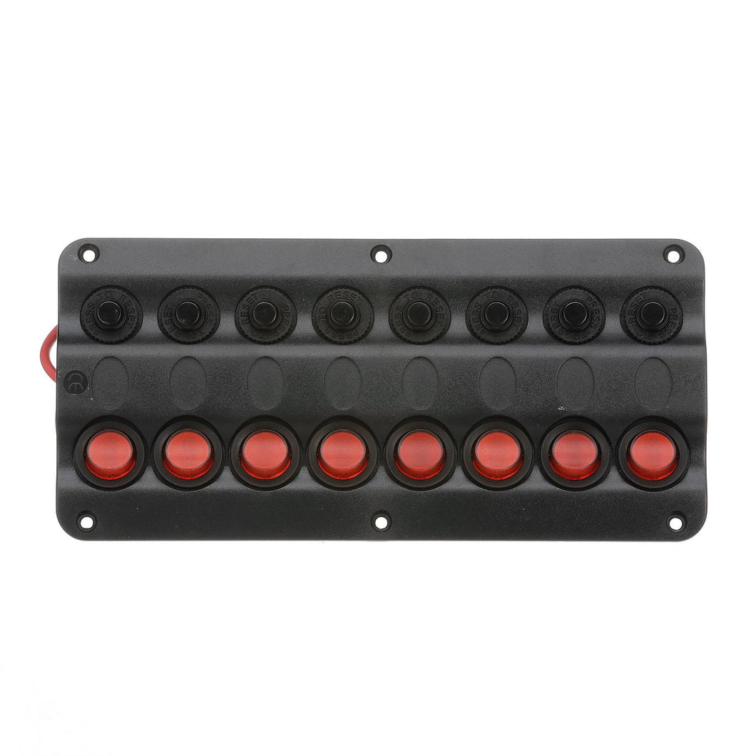 Seachoice 12341 LED 12V 8-Switch Distribution Panel, Pre-Wired, Boat Panel Mount Default Title -Modern Boat Sales & Service