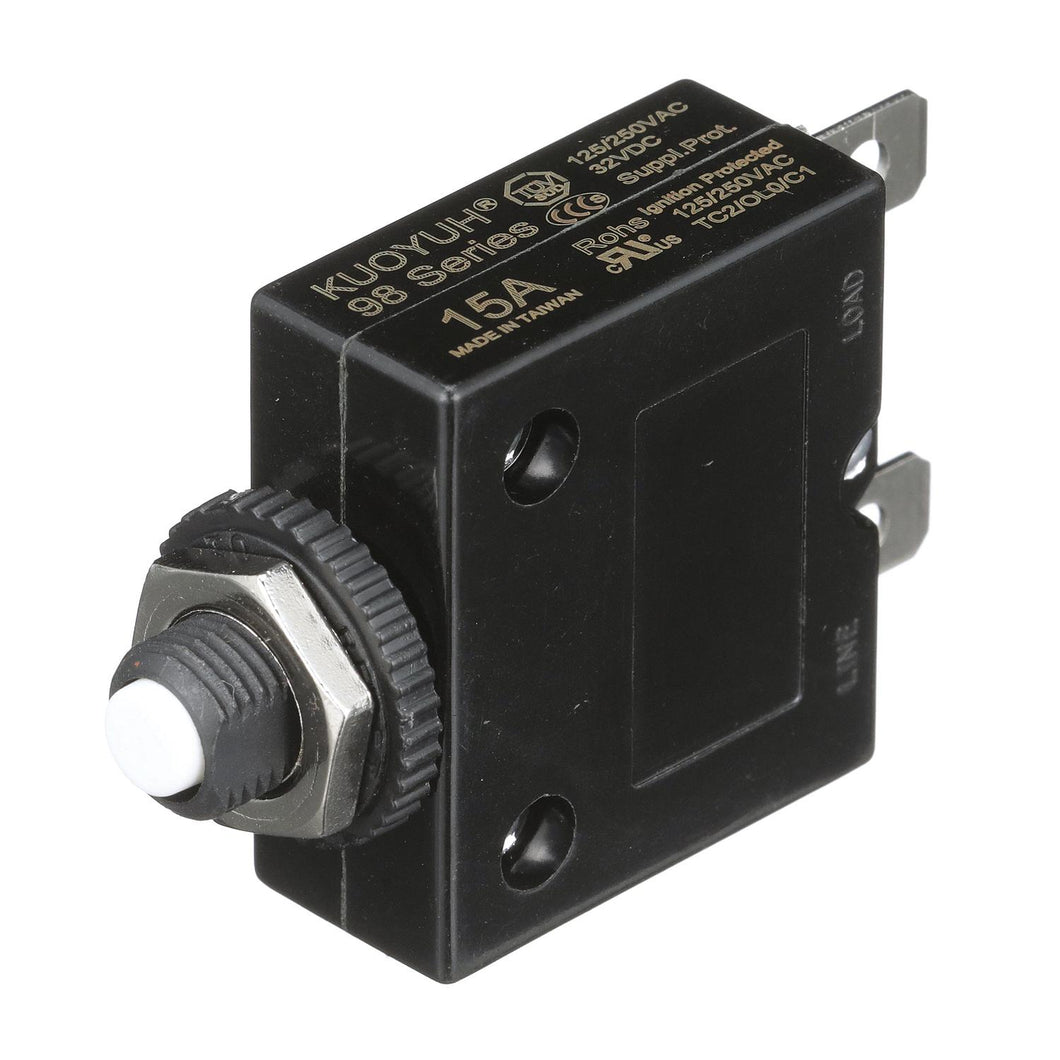 Seachoice Circuit Breaker, Push to Reset, 15 Amp -Modern Boat Sales & Service