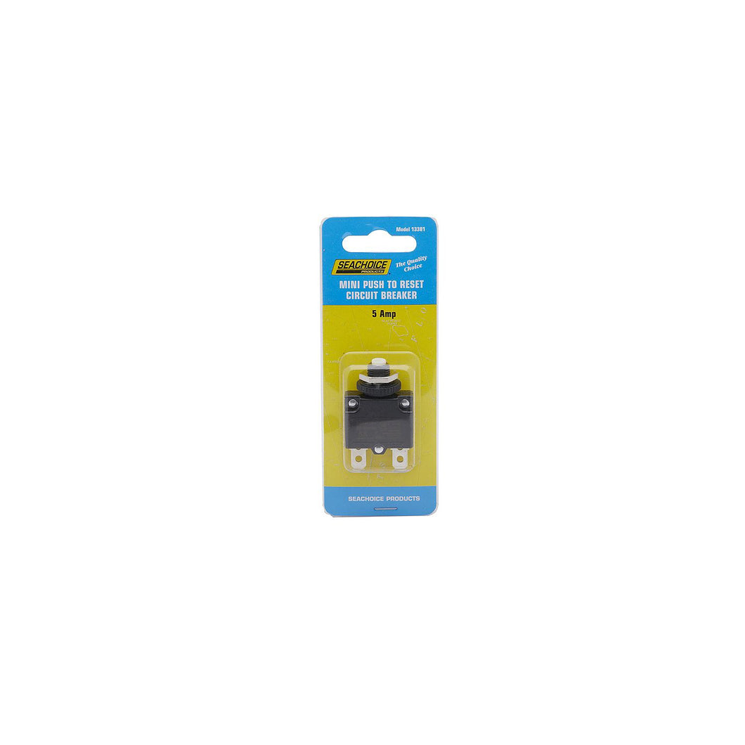 Seachoice Circuit Breaker, Mini, Push to Reset, 5 Amp -Modern Boat Sales & Service