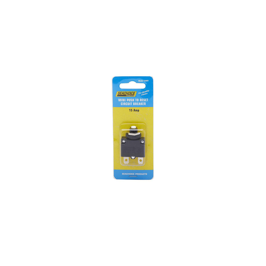 Seachoice Mini Push to Reset Circuit Breaker, 15 AMP -Modern Boat Sales & Service