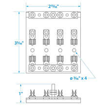 Seachoice 4-Gang Fuse and Terminal Block, Brass Clips and Contacts, SFE 20 Amp of 3AG Fuse -Modern Boat Sales & Service