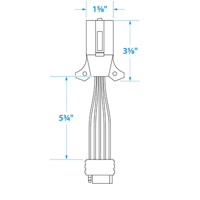Seachoice 7-Way Round to 5-Way Flat Boat Trailer Adapter Plug, 8 in. -Modern Boat Sales & Service