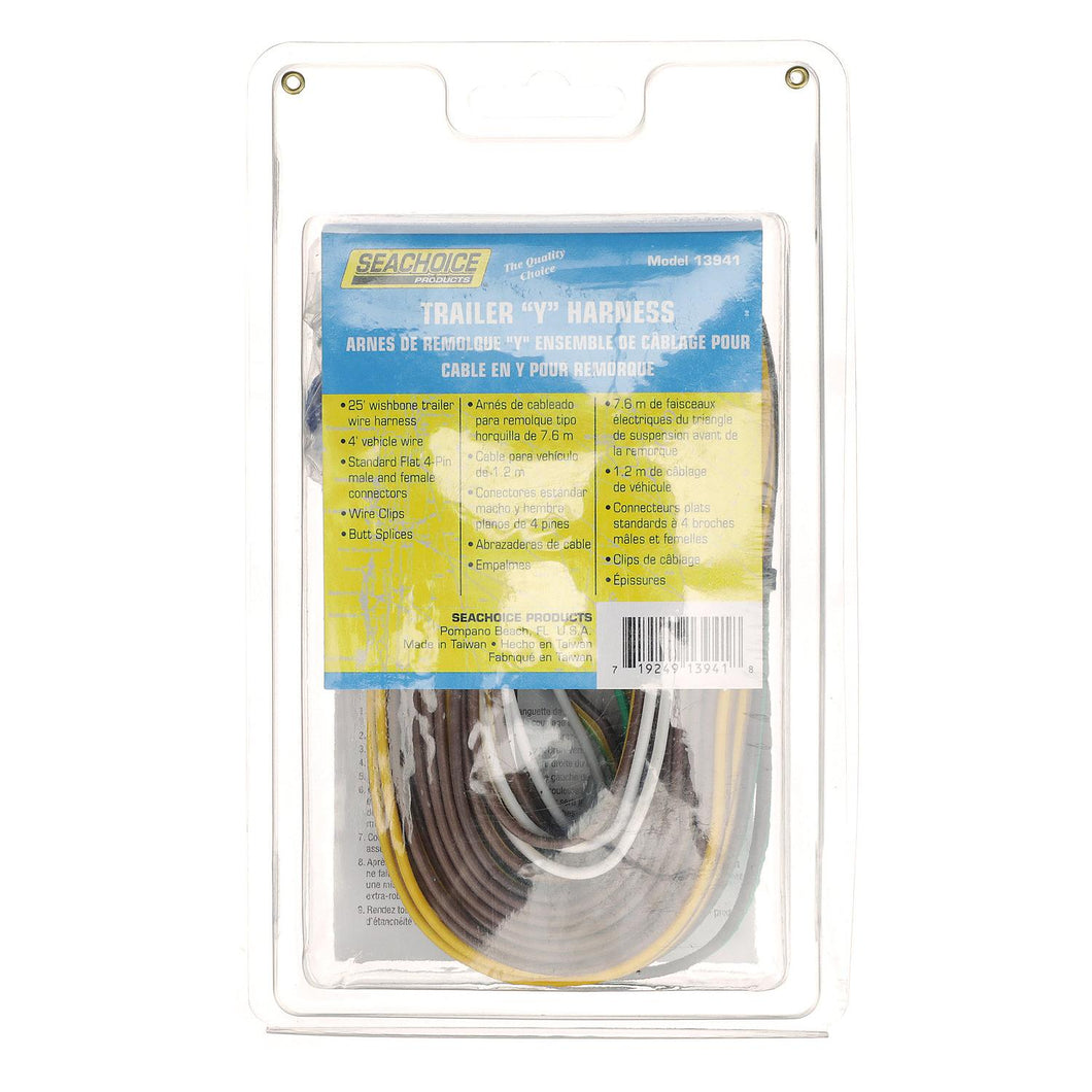 Seachoice Trailer Y Harness, For Wishbone Trailers, 25 Ft. Long, 48 In., Vehicle Side Connectors -Modern Boat Sales & Service