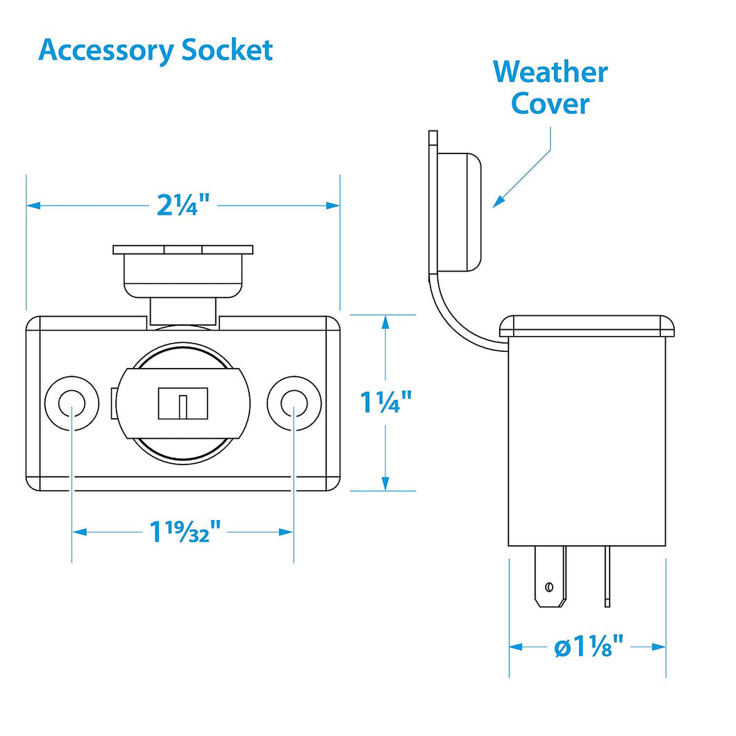 Seachoice Accessory Plug and Socket, 12V Spotlight -Modern Boat Sales & Service