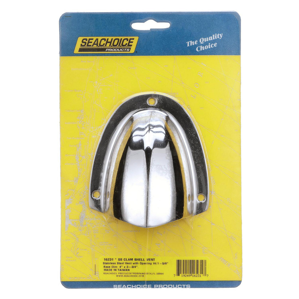 Seachoice Clam Shell Vent, 3-3/4 In. X 3-3/4 In., Stainless Steel -Modern Boat Sales & Service