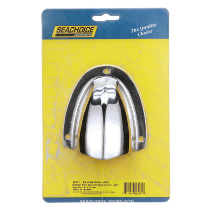 Seachoice Clam Shell Vent, 3-3/4 In. X 3-3/4 In., Stainless Steel -Modern Boat Sales & Service