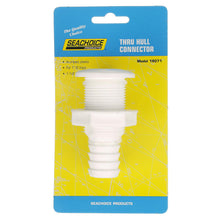 Seachoice Thru-Hull Connector w/ Broad Flange, Fits 1 In. ID Hose, 1-1/4 In. Max Hull Default Title -Modern Boat Sales & Service