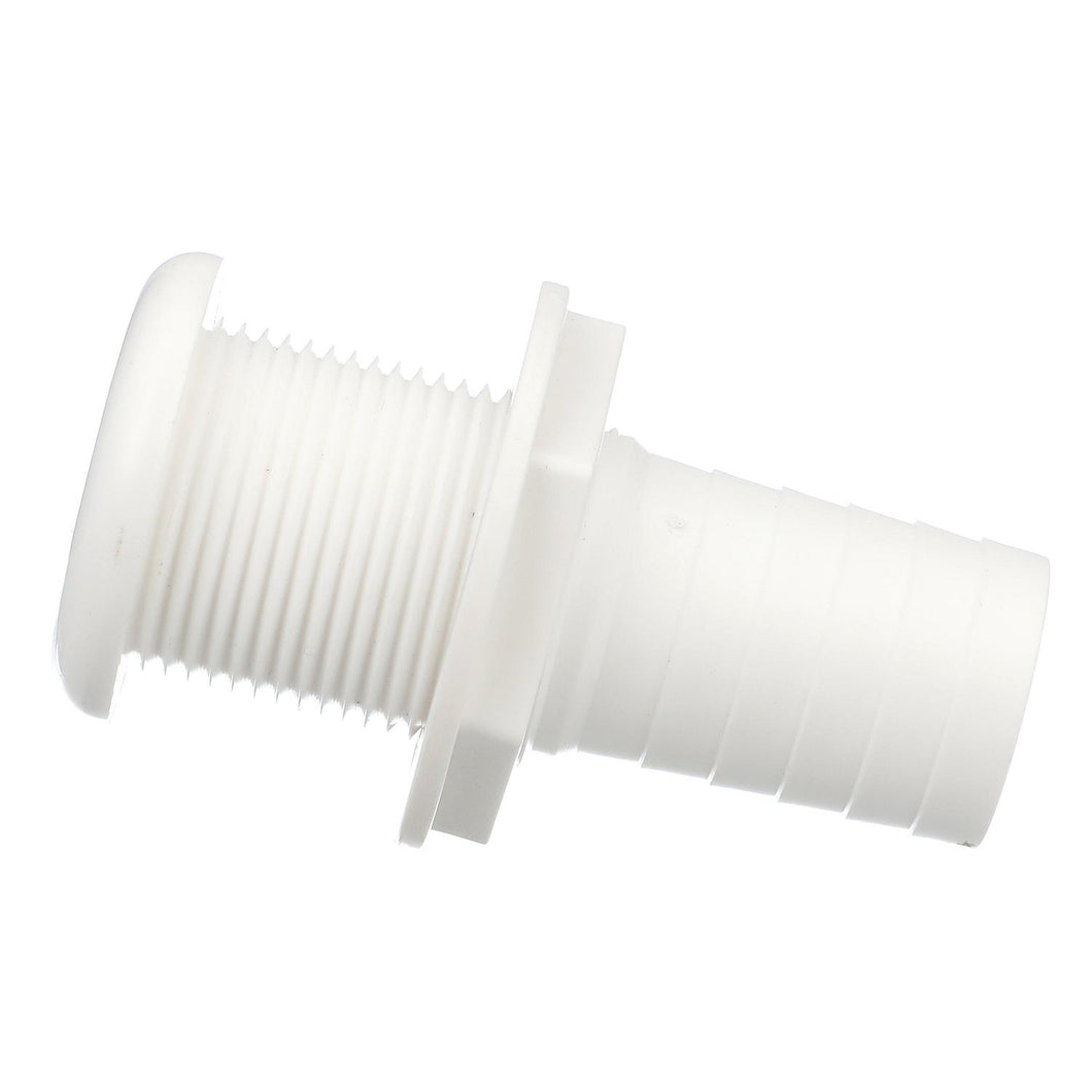 Seachoice 18091 Thru-Hull Connector w/ Broad Flange, White Finish, 1.125 In. Default Title -Modern Boat Sales & Service
