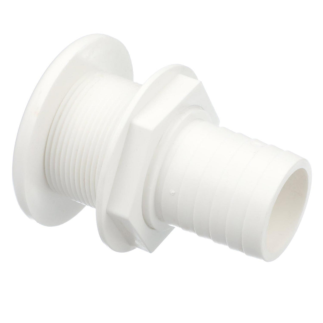Seachoice Thru-Hull Connector w/ Broad Flange, White Finish, 1.5 In. Default Title -Modern Boat Sales & Service