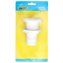 Seachoice Thru-Hull Connector w/ Broad Flange, White Finish, 1.5 In. -Modern Boat Sales & Service