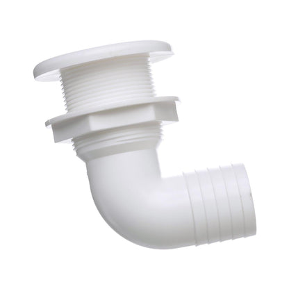 Seachoice 90-Degree Thru-Hull Connector, Fits 1-1/2 in. ID Hose, 1-3/8 in. Max Hull -Modern Boat Sales & Service