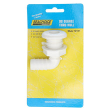 Seachoice 90-Degree Angled Thru-Hull Connector, White Finish, 0.75 in. Default Title -Modern Boat Sales & Service