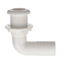 Seachoice 90-Degree Thru-Hull Connector, Fits 1-1/8 In. ID Hose, 1-1/8 In. Max Hull Default Title -Modern Boat Sales & Service