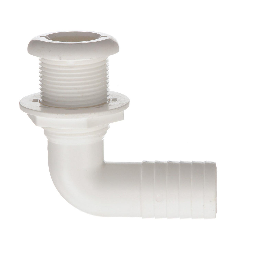 Seachoice 90-Degree Thru-Hull Connector, Fits 1-1/8 In. ID Hose, 1-1/8 In. Max Hull Default Title -Modern Boat Sales & Service