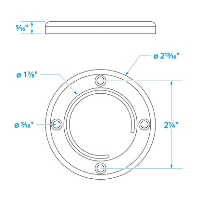 Seachoice Boat Self-Bailing Cockpit Mounted, 2-7/8 In. Scupper Valve Kit -Modern Boat Sales & Service