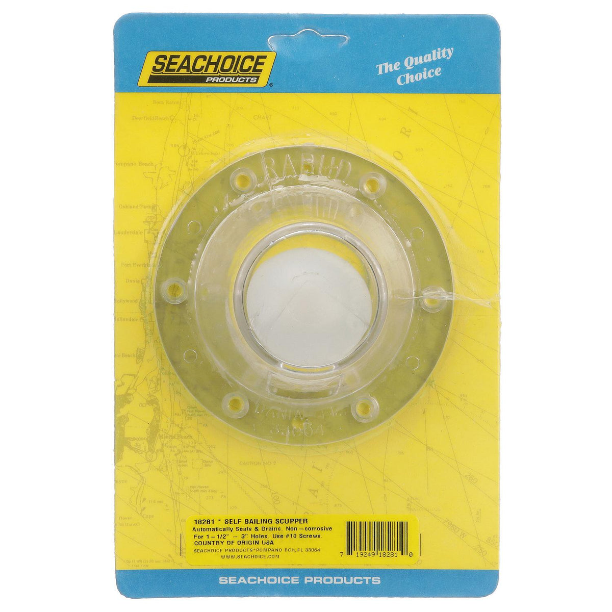 Seachoice Self-Bailing Scupper, Large, Clear, Fits 1.5-3 In. Openings Default Title -Modern Boat Sales & Service