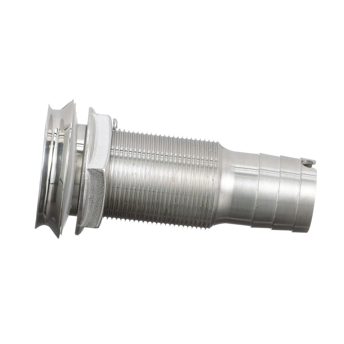 Seachoice Mega-Flow Dripless Thru Hull Fitting, 316 Stainless Steel, Fits 1 in. Hose, 1-1/2 in. Max. Hull Default Title -Modern Boat Sales & Service