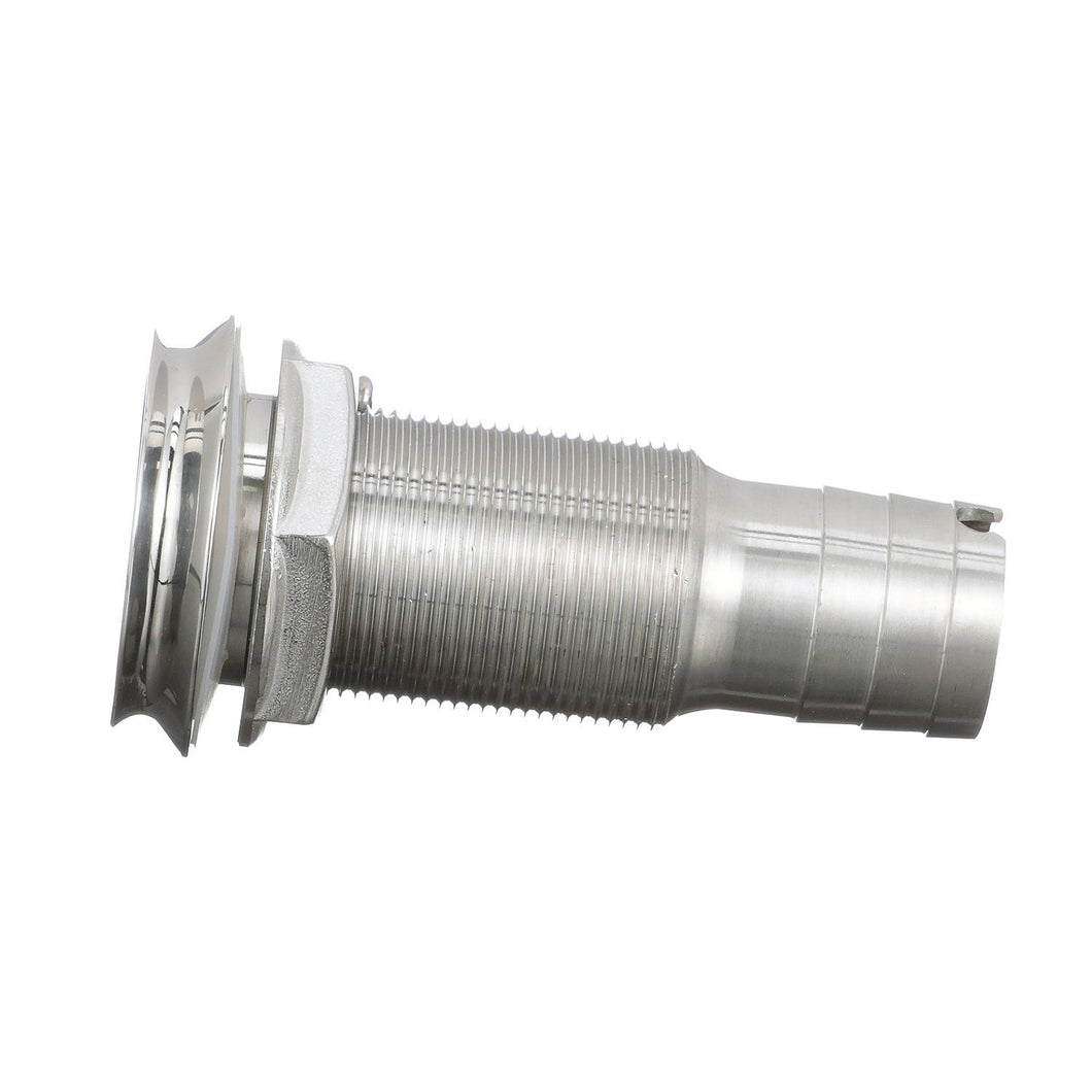 Seachoice Mega-Flow Dripless Thru Hull Fitting, 316 Stainless Steel, Fits 1 in. Hose, 1-1/2 in. Max. Hull Default Title -Modern Boat Sales & Service