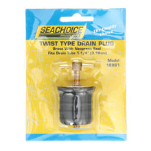 Seachoice Twist-Turn 1.25 In. Marine Boat Brass Drain Plug w/ Neoprene Seal -Modern Boat Sales & Service