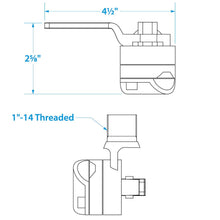 Seachoice Antenna Rail Ratchet Mount With Heavy-Duty Handle, 316 Stainless Steel Default Title -Modern Boat Sales & Service