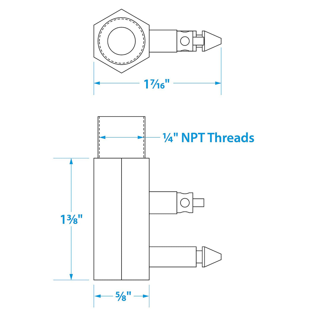 Seachoice Deluxe Fuel Connector for OMC (Evinrude/Johnson), Male, 1/4 in. NPT Default Title -Modern Boat Sales & Service