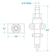 Seachoice Deluxe Fuel Connector for Mercury, Male, 3/8 in. Barb -Modern Boat Sales & Service