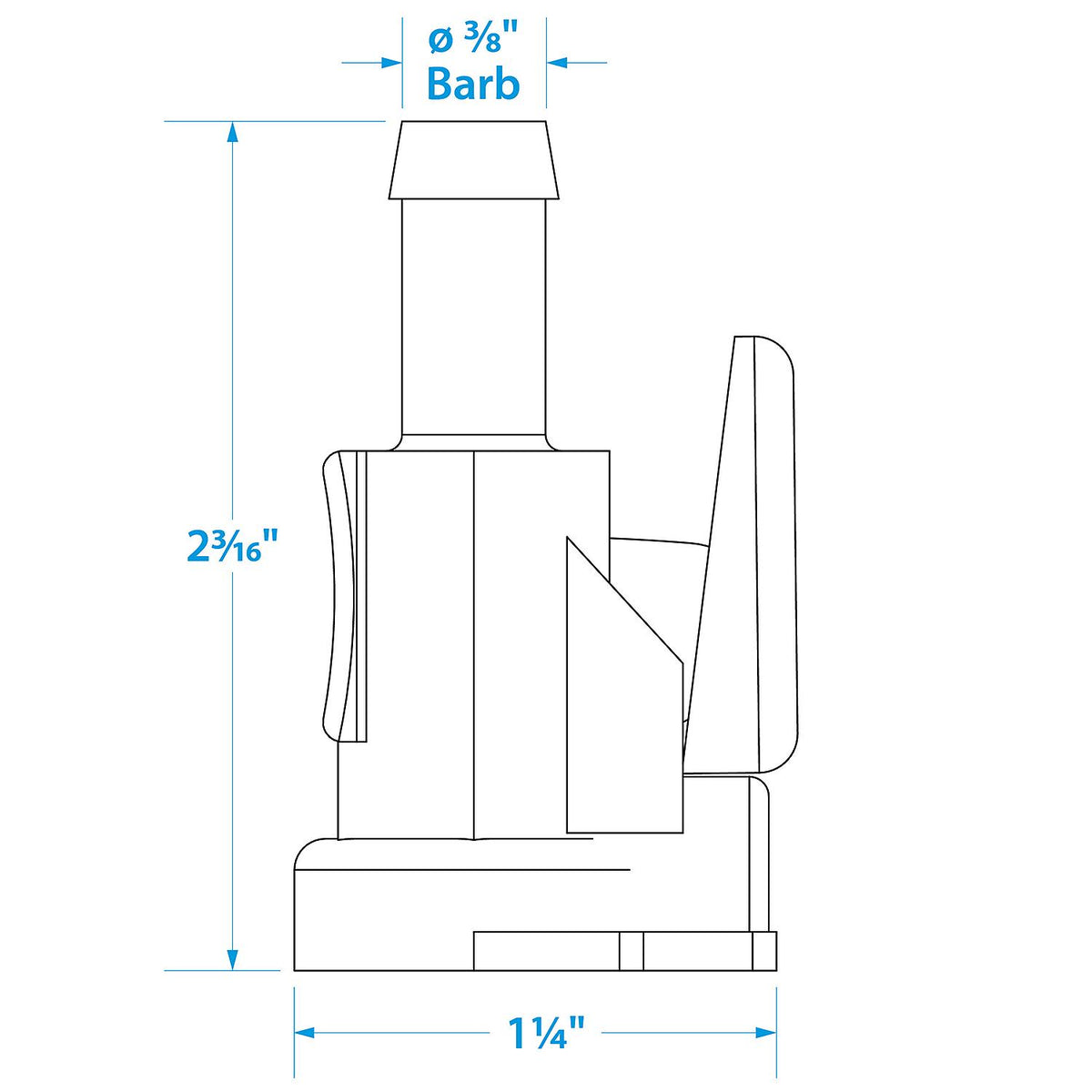 Seachoice Deluxe Fuel Connector Hose Fitting for Yamaha/Mercury, Female, 3/8 In. Barb Default Title -Modern Boat Sales & Service