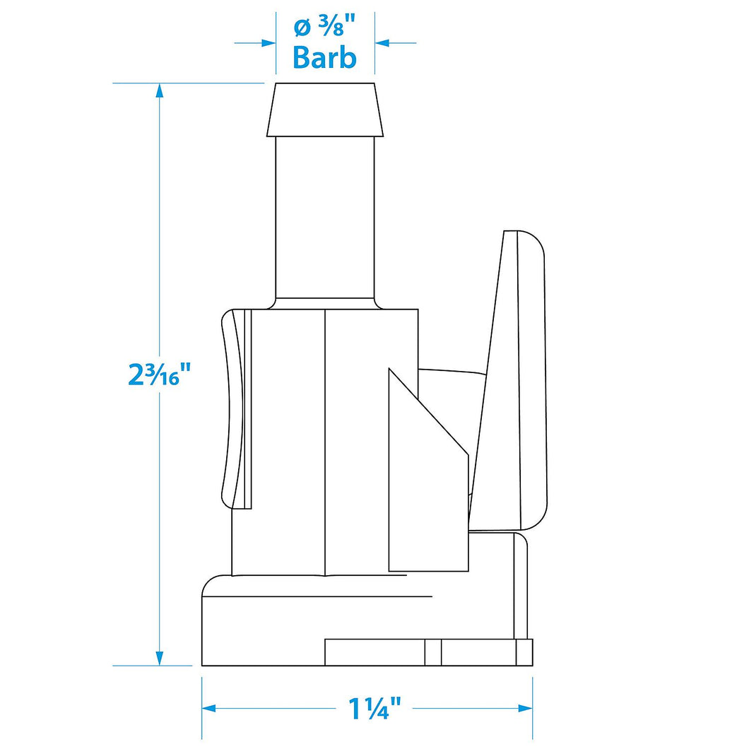 Seachoice Deluxe Fuel Connector Hose Fitting for Yamaha/Mercury, Female, 3/8 In. Barb Default Title -Modern Boat Sales & Service