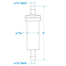 Seachoice in-Line Fuel Filter, 5/16 in., Plastic, Outboard, 20 Micron -Modern Boat Sales & Service