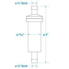 Seachoice in-Line Fuel Filter, 3/8 in., Plastic, Outboard, 20 Micron -Modern Boat Sales & Service