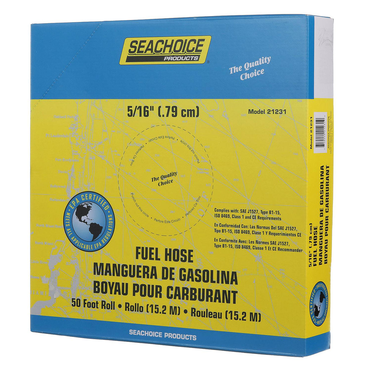 Seachoice Fuel Hose EPA Compliant, For Repair and Replacement on Outboard Engines, Type B1-15 -Modern Boat Sales & Service