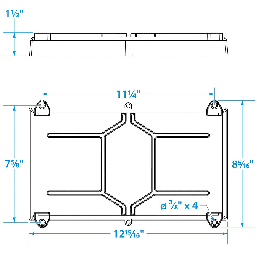 Seachoice USCG-Approved Marine Group 27 Series Hold-Down Battery Tray, Black Default Title -Modern Boat Sales & Service