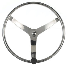 Seachoice 3 Spoke Sports Steering Wheel w/ Turning Knob, Fits 3/4 In. Tapered Shaft, 15.5 In. Diameter -Modern Boat Sales & Service