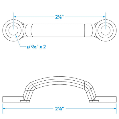 Seachoice Multi-Purpose Nickel-Plated Brass 1-7/32 In. Eye Straps, Set of 4 Default Title -Modern Boat Sales & Service