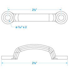 Seachoice Multi-Purpose Nickel-Plated Brass 1-7/32 In. Eye Straps, Set of 4 Default Title -Modern Boat Sales & Service