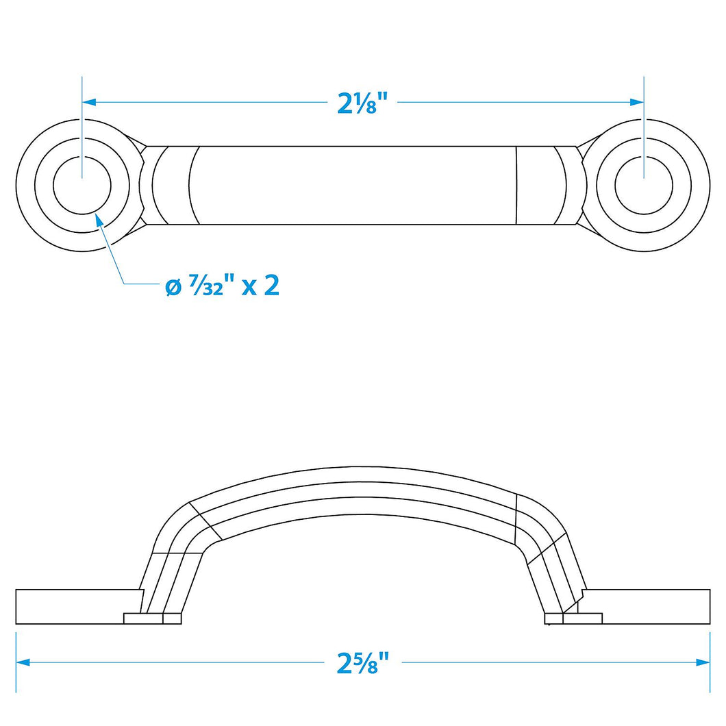 Seachoice Multi-Purpose Nickel-Plated Brass 1-7/32 In. Eye Straps, Set of 4 Default Title -Modern Boat Sales & Service