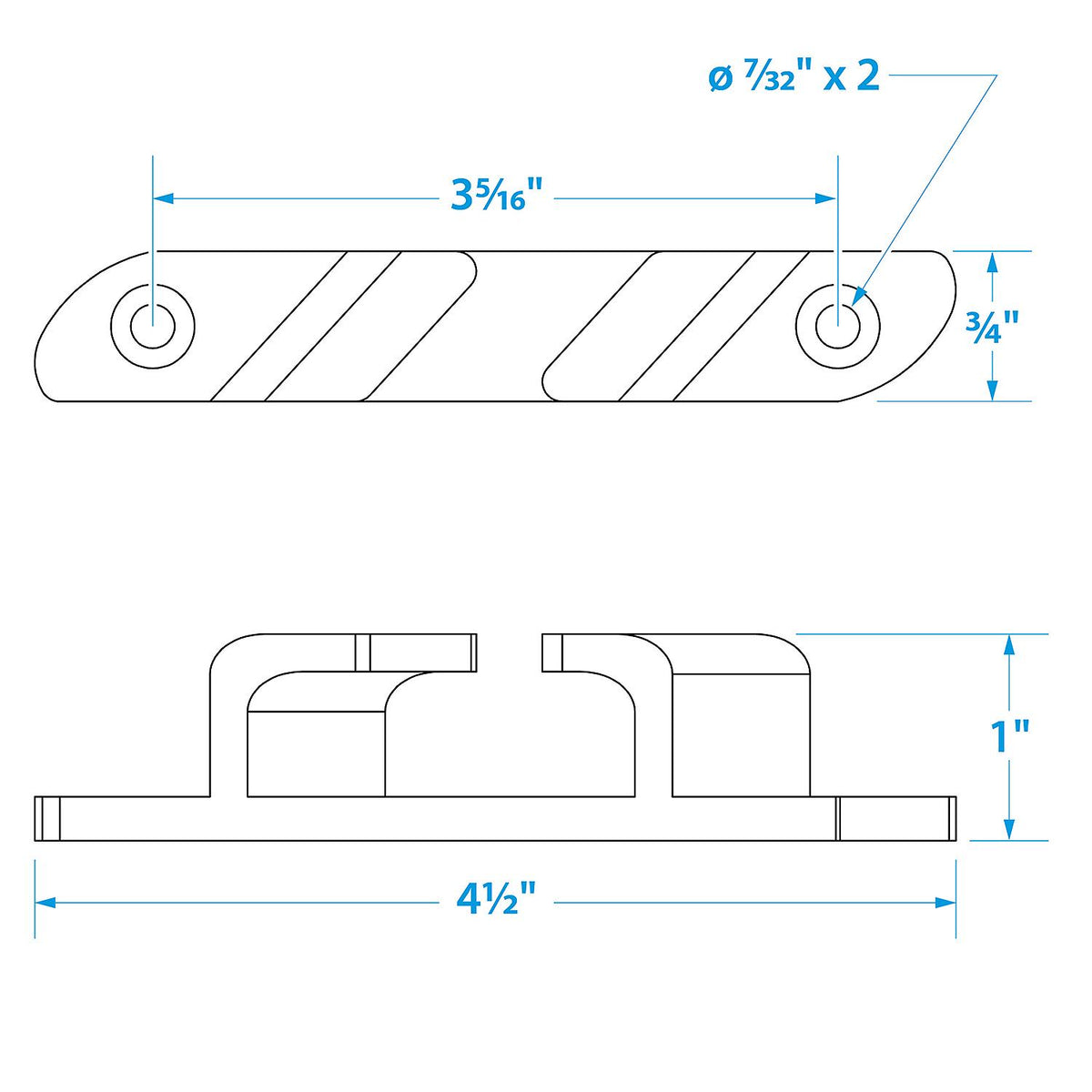 Seachoice 316 Stainless Steel Bow Chocks, 4-3/4 In. Long, Accepts Up to 5/8 In. Line, Pack of 2 -Modern Boat Sales & Service